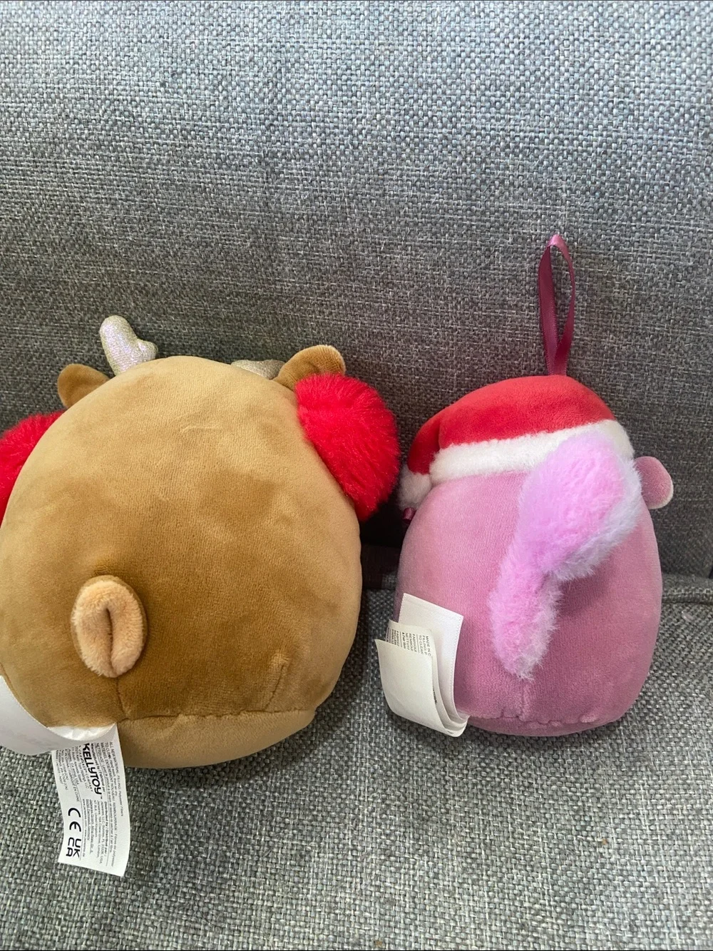 Squishmallows Brown Reindeer & Pink Plush Holiday